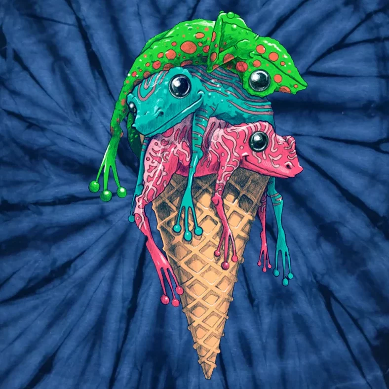 Icecream Frog Lover Food Funny Tie-Dye T-Shirt