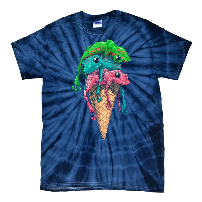 Icecream Frog Lover Food Funny Tie-Dye T-Shirt