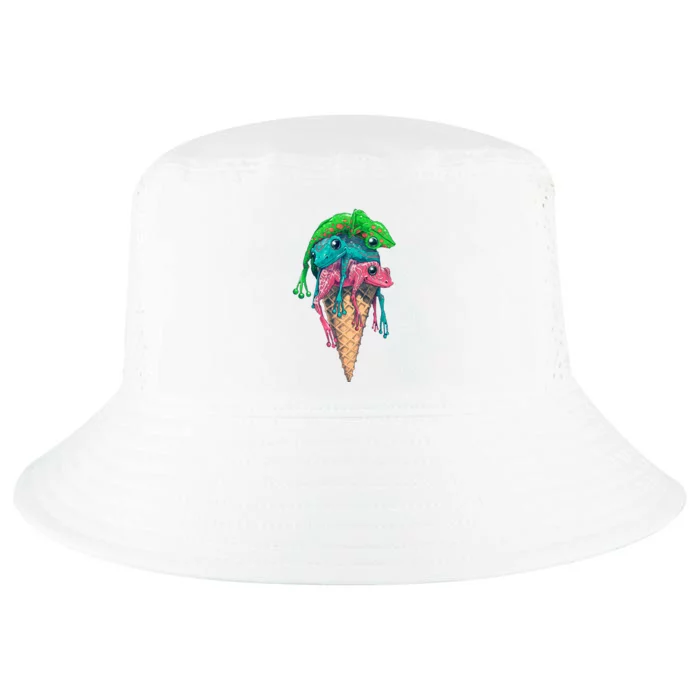 Icecream Frog Lover Food Funny Cool Comfort Performance Bucket Hat