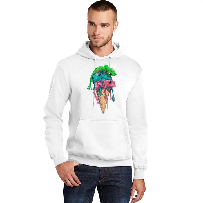 Icecream Frog Lover Food Funny Hoodie