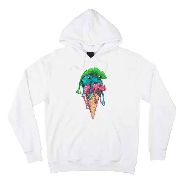 Icecream Frog Lover Food Funny Hoodie