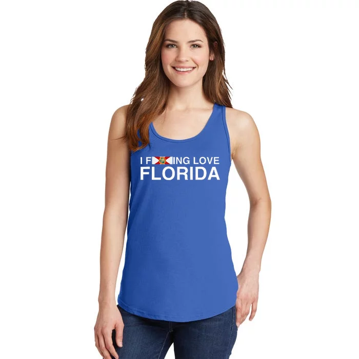 I Fucking Love Florida Floridian Fisher Sunshine State Home Ladies Essential Tank