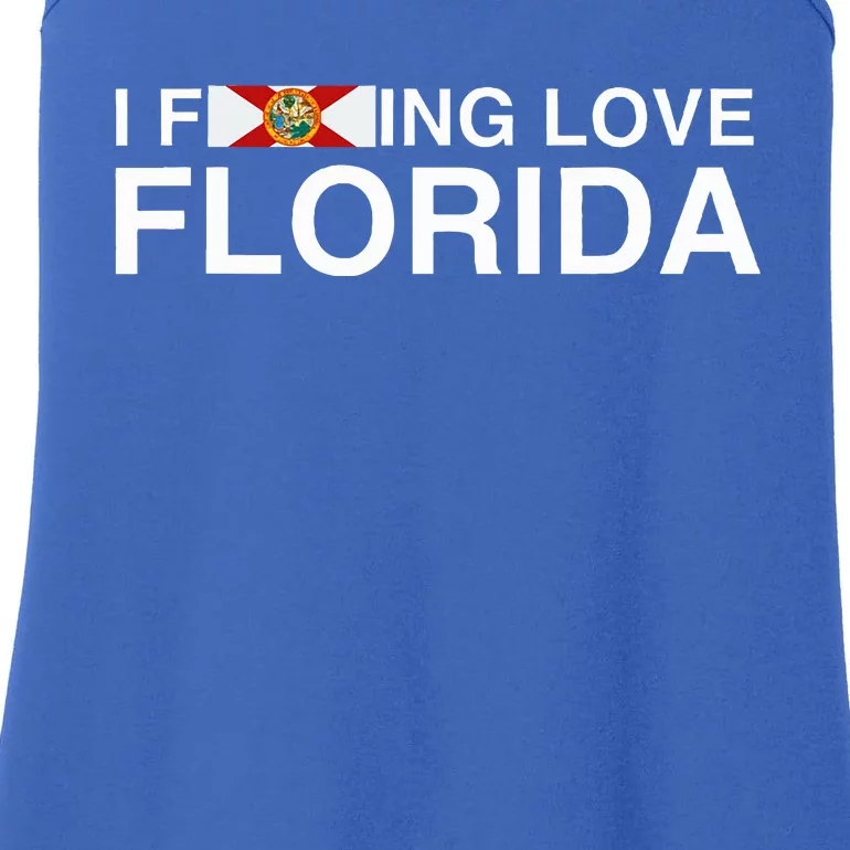 I Fucking Love Florida Floridian Fisher Sunshine State Home Ladies Essential Tank