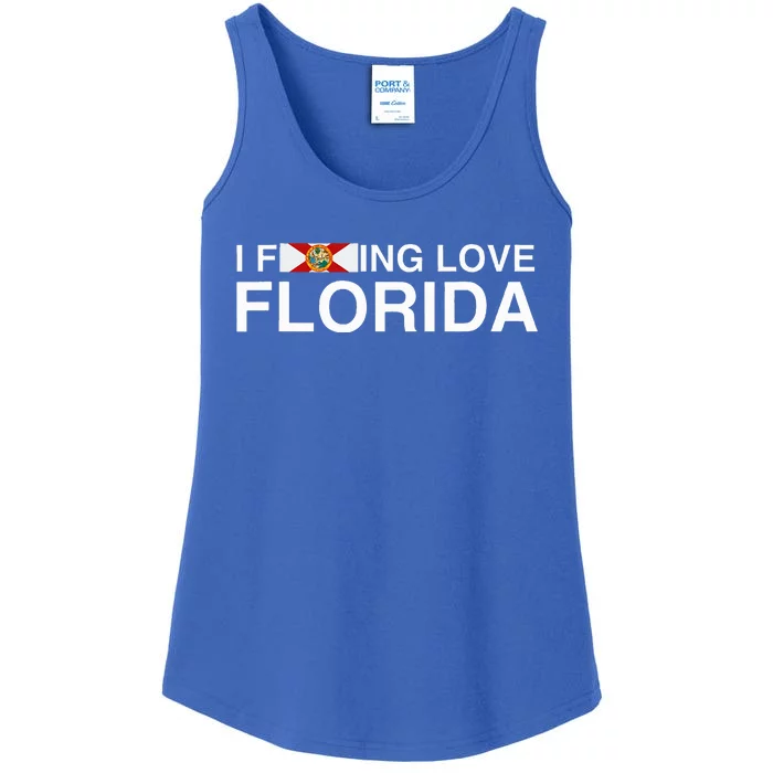 I Fucking Love Florida Floridian Fisher Sunshine State Home Ladies Essential Tank