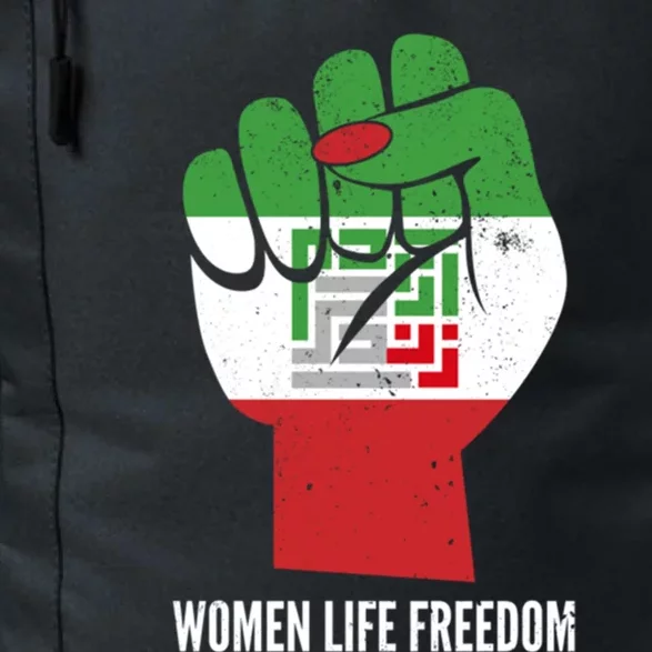 Iranian Flag Life Freedom Farsi Female Fist Protest Cool Gift Daily Commute Backpack