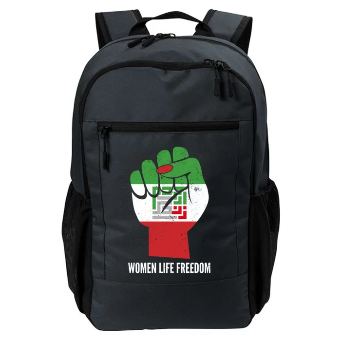 Iranian Flag Life Freedom Farsi Female Fist Protest Cool Gift Daily Commute Backpack