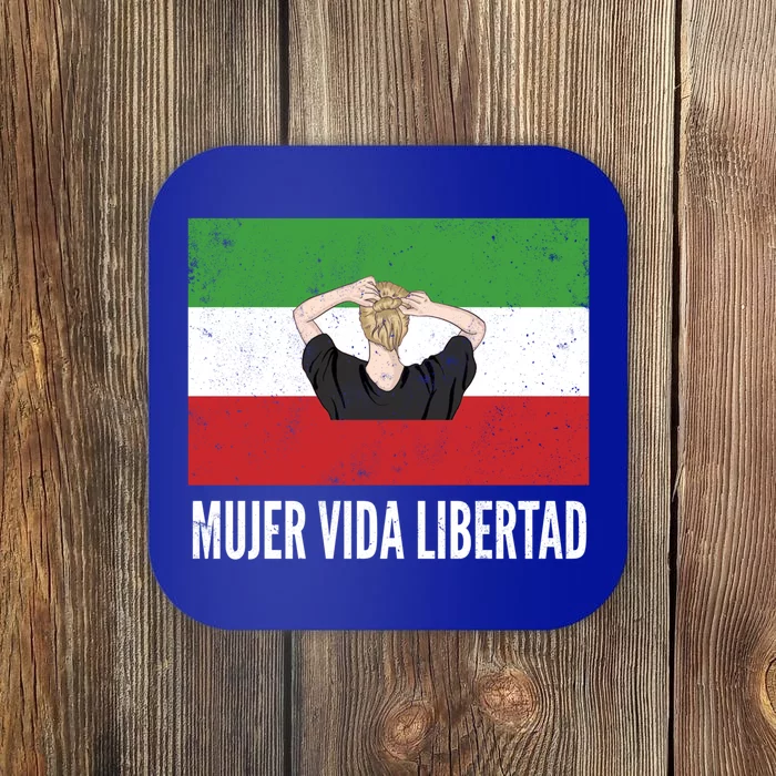 Iranian Flag Life Freedom Spanish Mujer Vida Liberdad Cool Gift Coaster