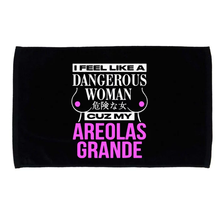 I Feel Like A Dangerous Woman Cuz My Areolas Grande Microfiber Hand Towel