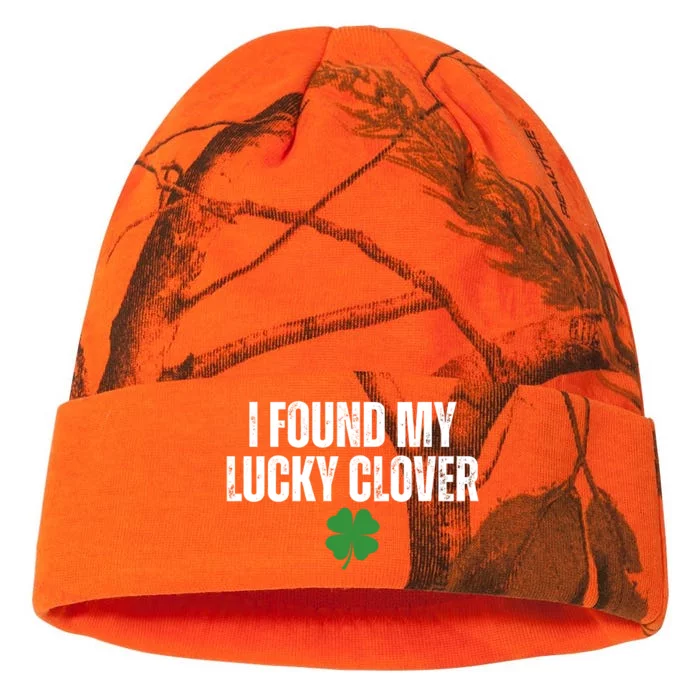 I Found My Lucky Clover St Patricks Day Kati - 12in Camo Beanie