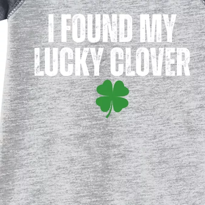 I Found My Lucky Clover St Patricks Day Infant Baby Jersey Bodysuit