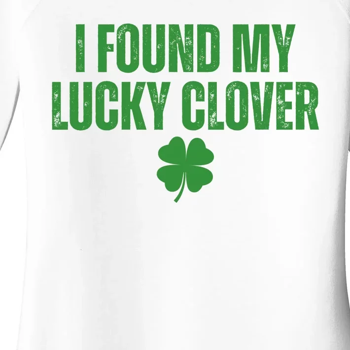 I Found My Lucky Clover St Patricks Day Women's Perfect Tri Tunic Long Sleeve Shirt