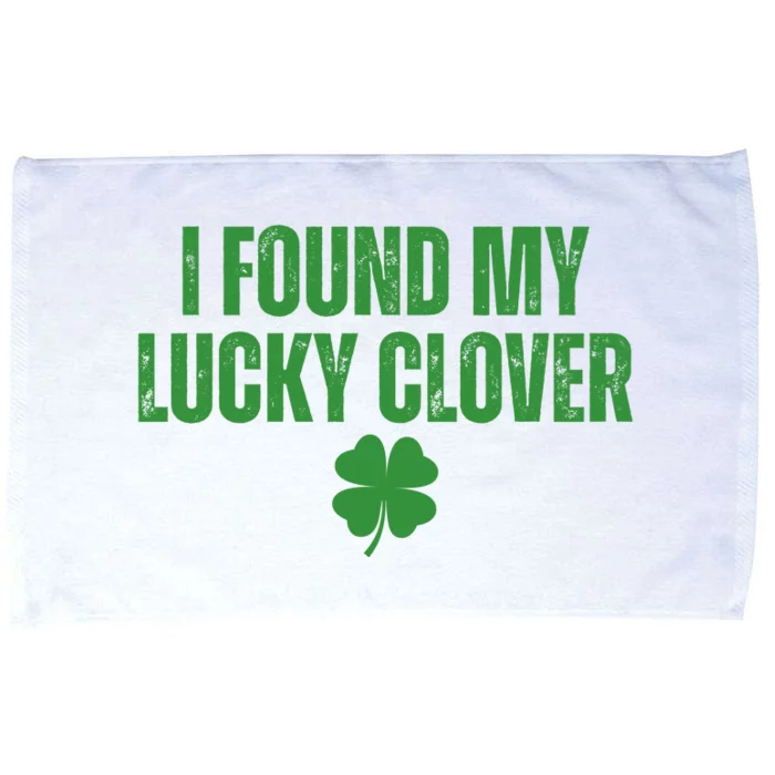 I Found My Lucky Clover St Patricks Day Microfiber Hand Towel