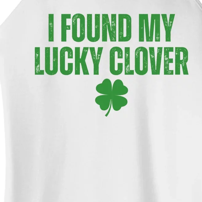 I Found My Lucky Clover St Patricks Day Women’s Perfect Tri Rocker Tank