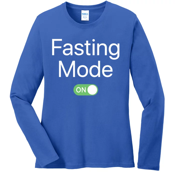 Intermittent Fasting Mode On Weight Loss Diet Lifestyle Funny Gift Ladies Long Sleeve Shirt