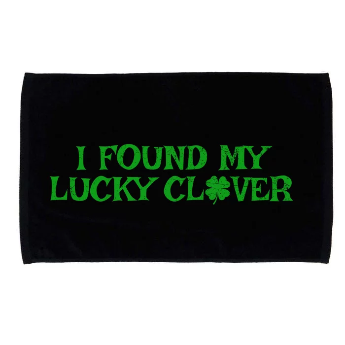 I Found My Lucky Clover St Patricks Day Microfiber Hand Towel