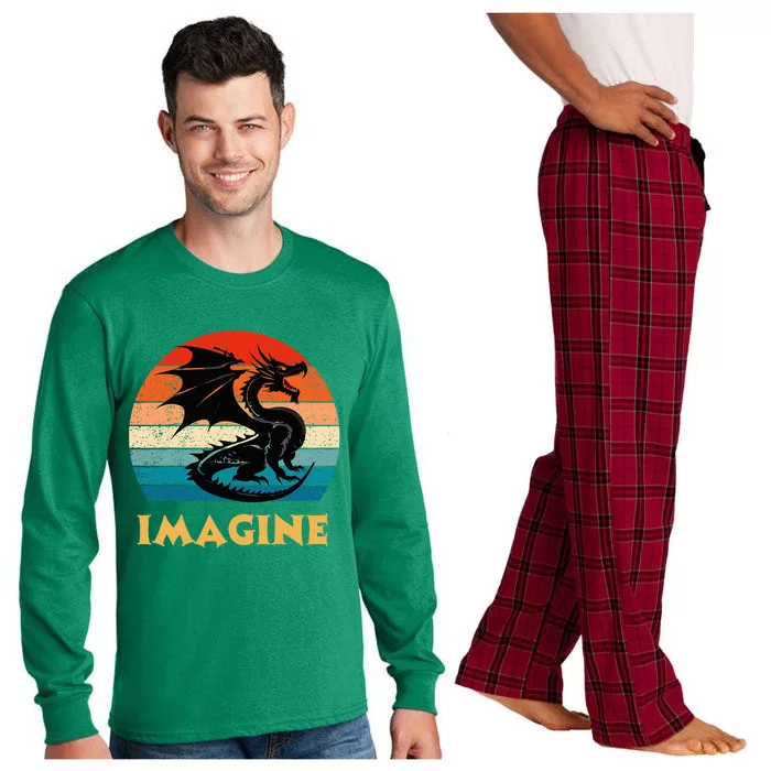 Imagine Fantasy Mythical Dragon Long Sleeve Pajama Set