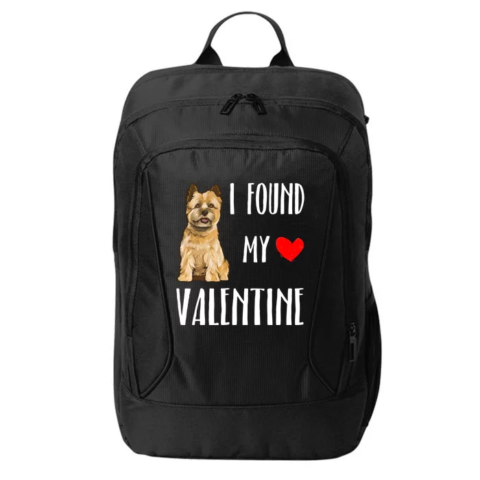 I Found My Valentine Day Cairn Terrier Dog Lover Gift Cool Gift City Backpack