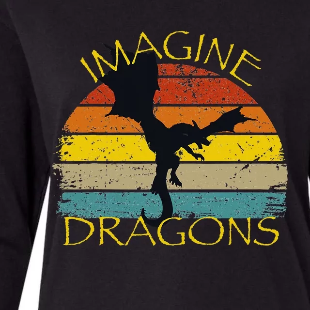 Imagine Fantasy Mythical Dragon Wings Womens Cotton Relaxed Long Sleeve T-Shirt