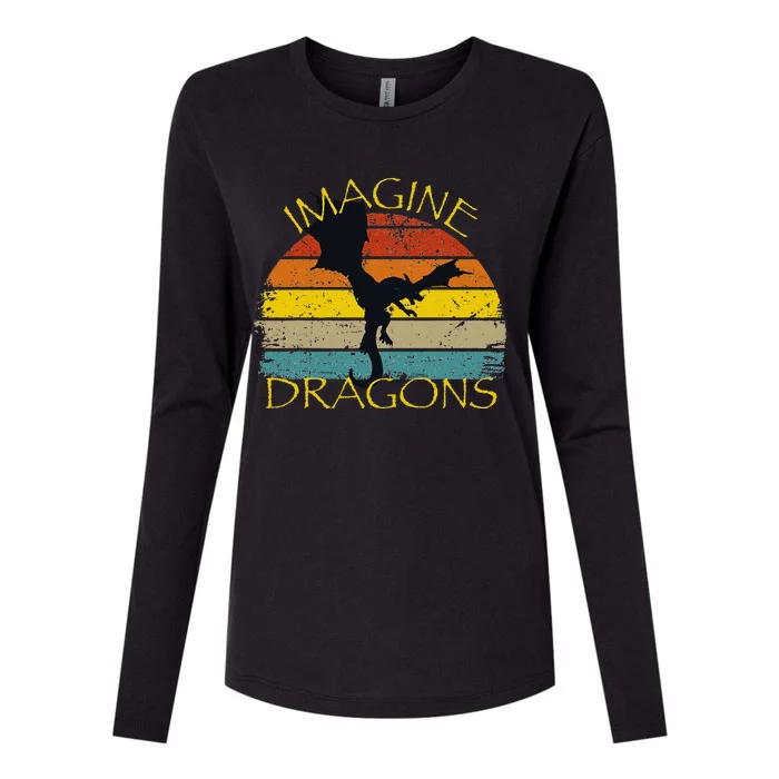 Imagine Fantasy Mythical Dragon Wings Womens Cotton Relaxed Long Sleeve T-Shirt