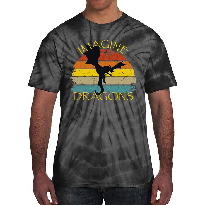 Imagine Fantasy Mythical Dragon Wings Tie-Dye T-Shirt