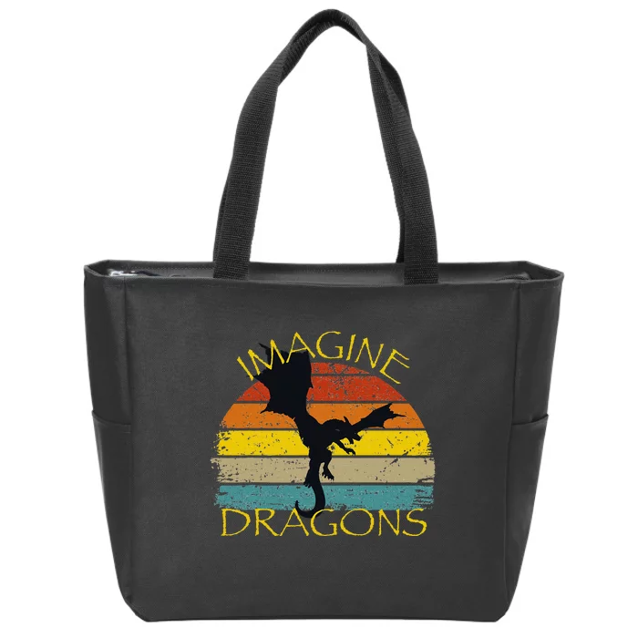 Imagine Fantasy Mythical Dragon Wings Zip Tote Bag