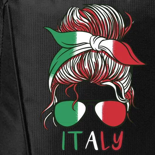 Italy Flag Messy Bun Italian City Backpack