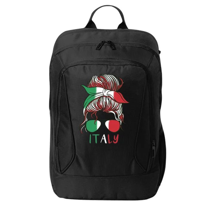 Italy Flag Messy Bun Italian City Backpack