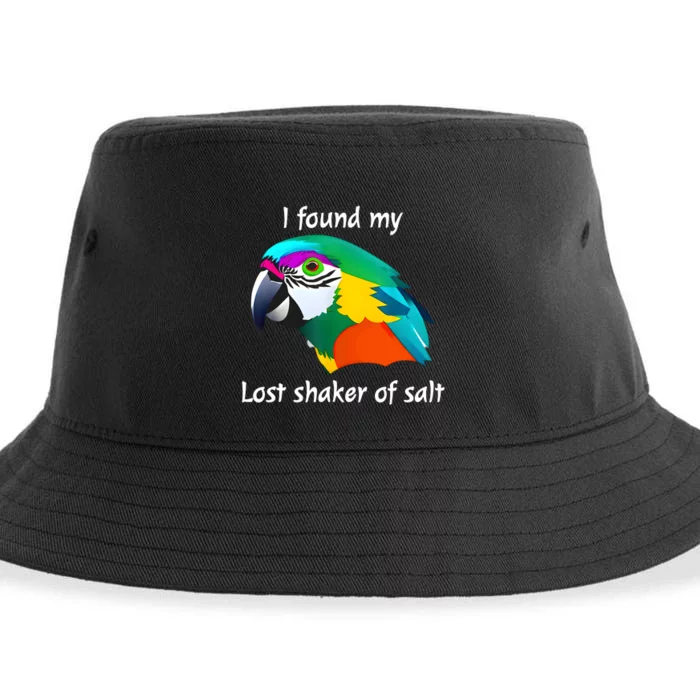 I Found My Lost Shaker Of Salt Fun Parrot Head Design Sustainable Bucket Hat