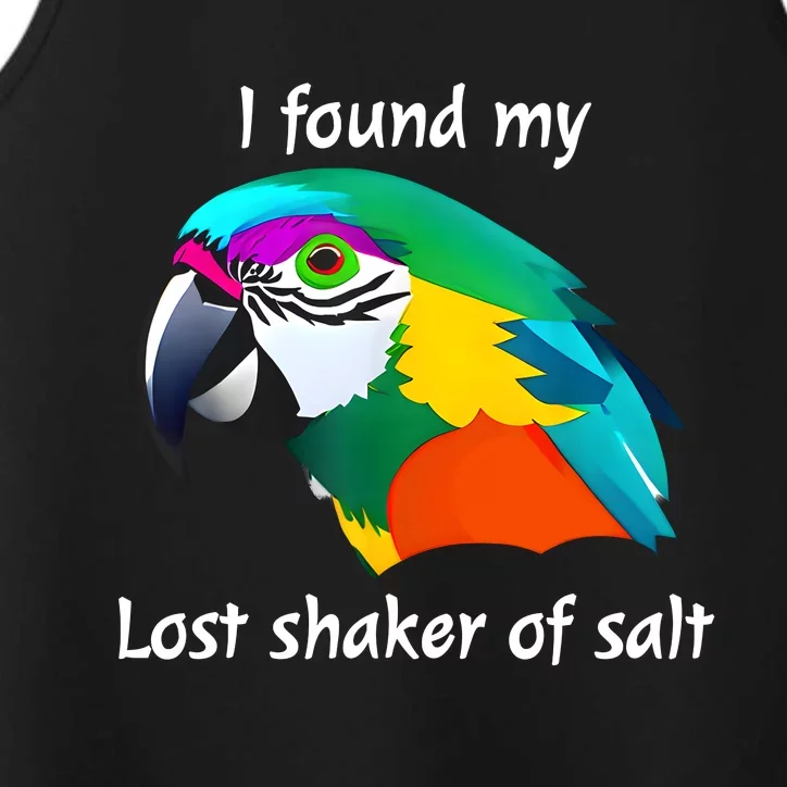 I Found My Lost Shaker Of Salt Fun Parrot Head Design Performance Tank