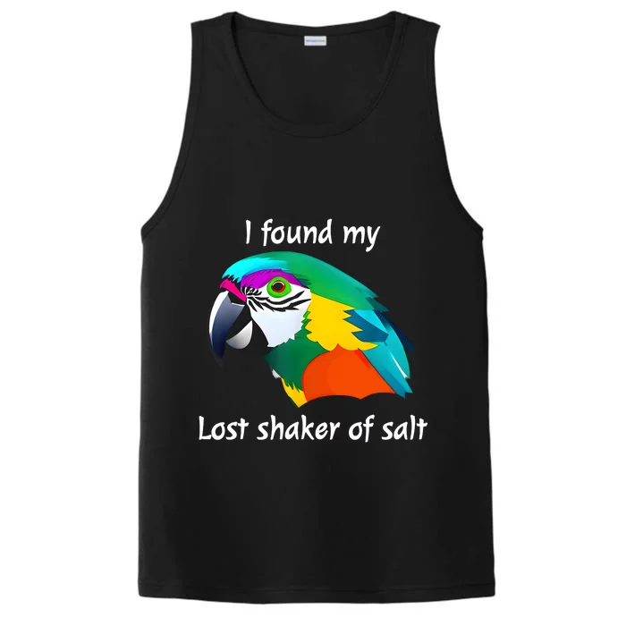 I Found My Lost Shaker Of Salt Fun Parrot Head Design Performance Tank