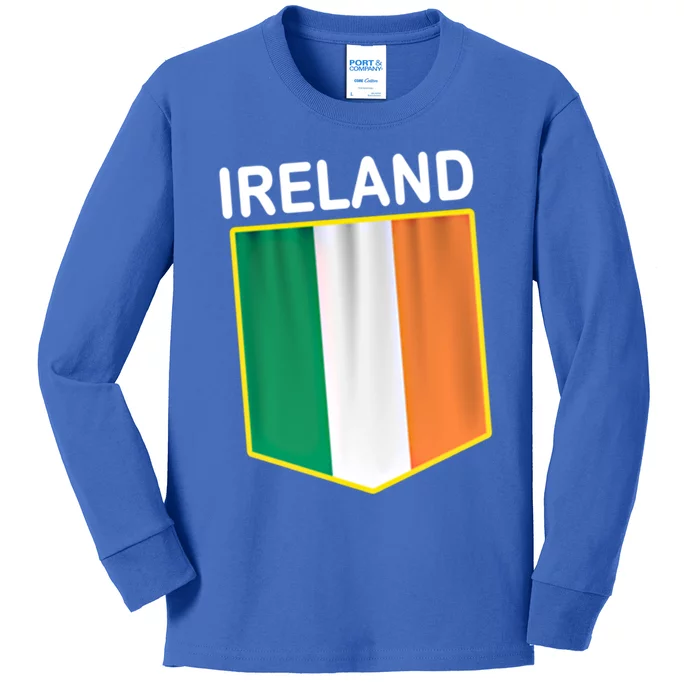 Ireland Flag Meaningful Gift Irish Roots Irish Flag Funny Gift Cool Gift Kids Long Sleeve Shirt