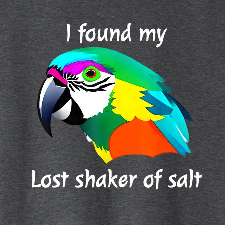 I Found My Lost Shaker Of Salt Fun Parrot Head Design Women's Crop Top Tee