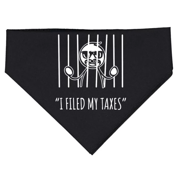 I Filed My Taxes USA-Made Doggie Bandana