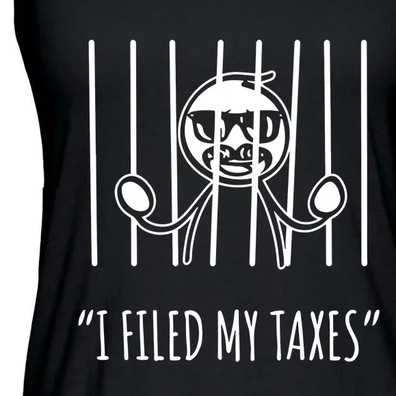 I Filed My Taxes Ladies Essential Flowy Tank