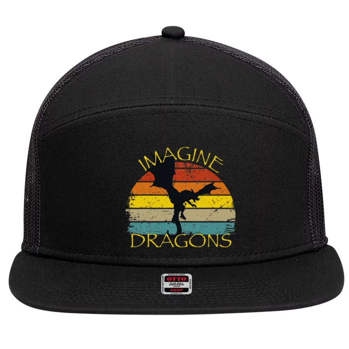 Imagine Fantasy Mythical Dragon Wings 7 Panel Mesh Trucker Snapback Hat