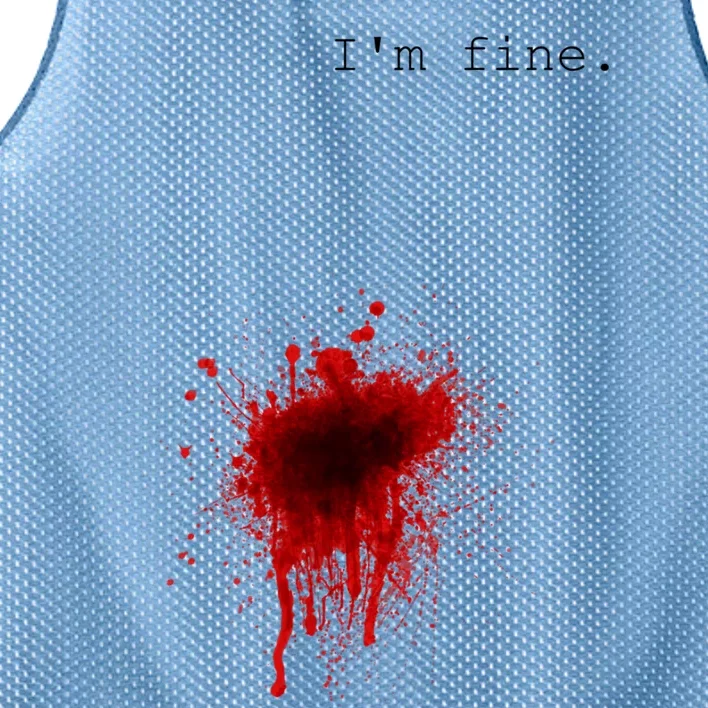 I'm Fine Meaningful Gift Flesh Wound Halloween Costume Gift Mesh Reversible Basketball Jersey Tank