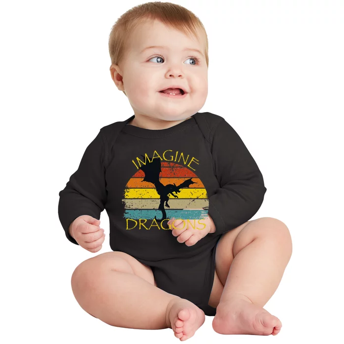 Imagine Fantasy Mythical Dragon Wings Baby Long Sleeve Bodysuit