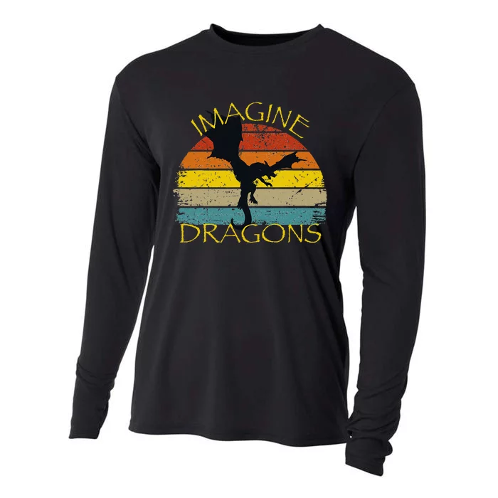 Imagine Fantasy Mythical Dragon Wings Cooling Performance Long Sleeve Crew