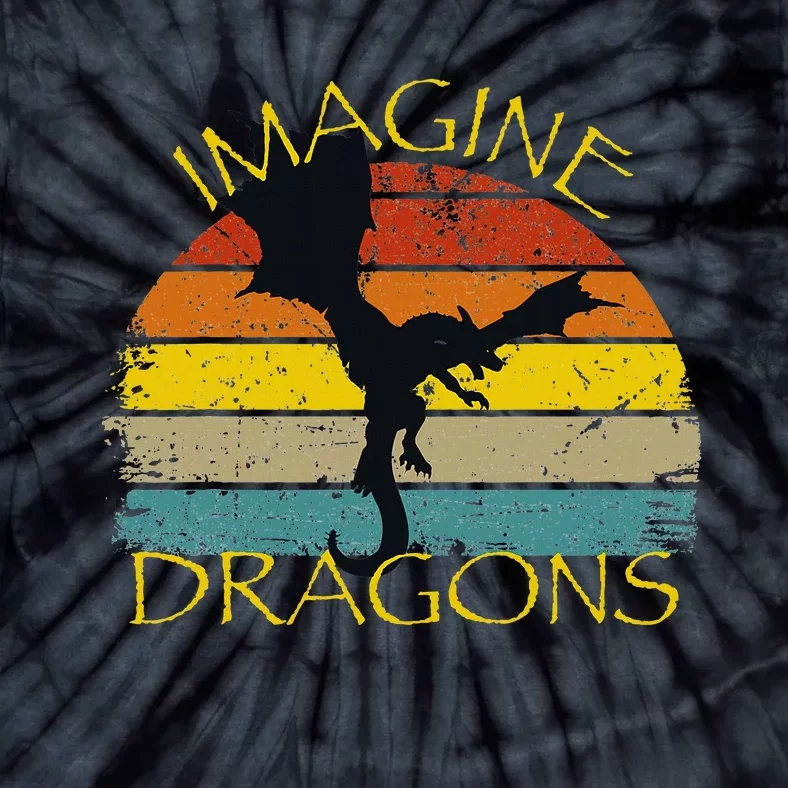 Imagine Fantasy Mythical Dragon Wings Tie-Dye T-Shirt