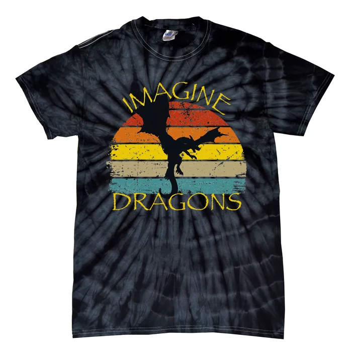 Imagine Fantasy Mythical Dragon Wings Tie-Dye T-Shirt