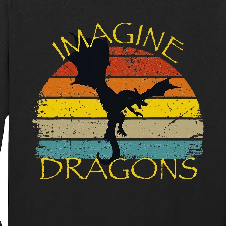 Imagine Fantasy Mythical Dragon Wings Tall Long Sleeve T-Shirt