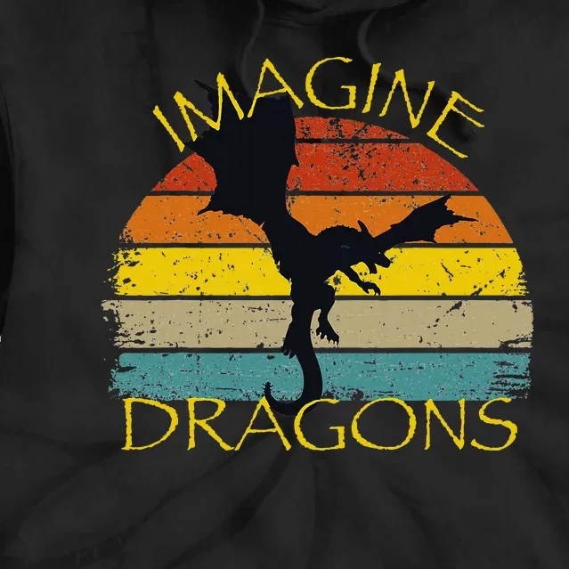 Imagine Fantasy Mythical Dragon Wings Tie Dye Hoodie