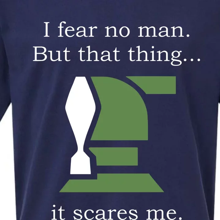 I Fear No Man But That Thing It Scares Me Sueded Cloud Jersey T-Shirt