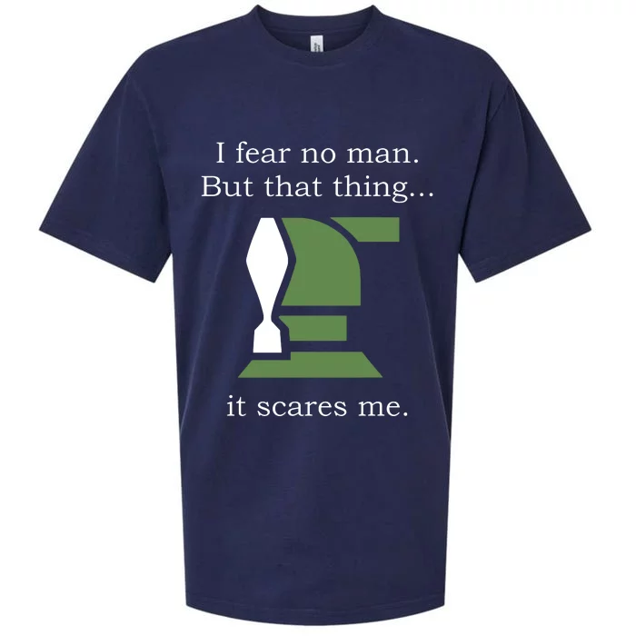 I Fear No Man But That Thing It Scares Me Sueded Cloud Jersey T-Shirt