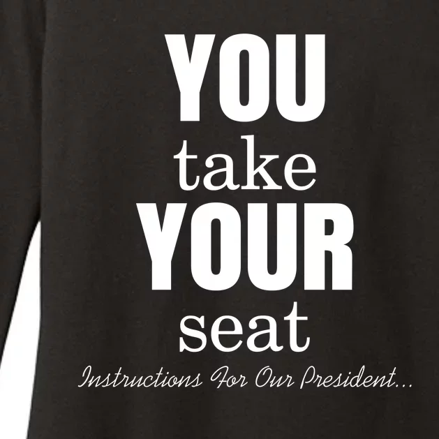 Instructions For Our President You Take Your Seat Biden's Cue Cards Womens CVC Long Sleeve Shirt