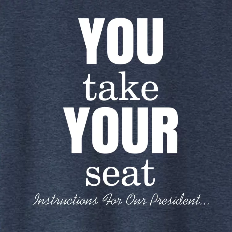 Instructions For Our President You Take Your Seat Biden's Cue Cards Women's Crop Top Tee