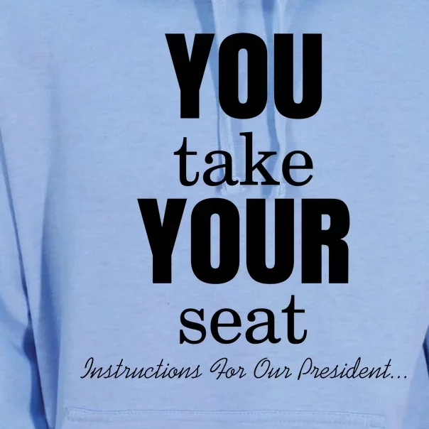 Instructions For Our President You Take Your Seat Biden's Cue Cards Unisex Surf Hoodie