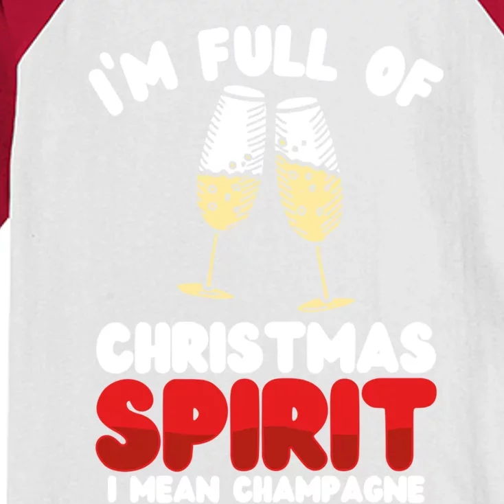 IM Full Of Christmas Spirit Sarcastic Funny Gift Kids Colorblock Raglan Jersey