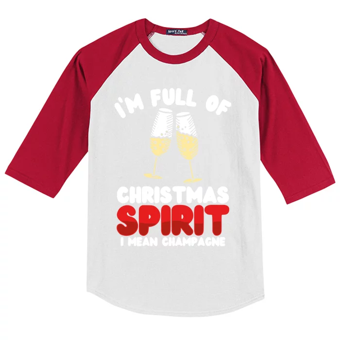 IM Full Of Christmas Spirit Sarcastic Funny Gift Kids Colorblock Raglan Jersey