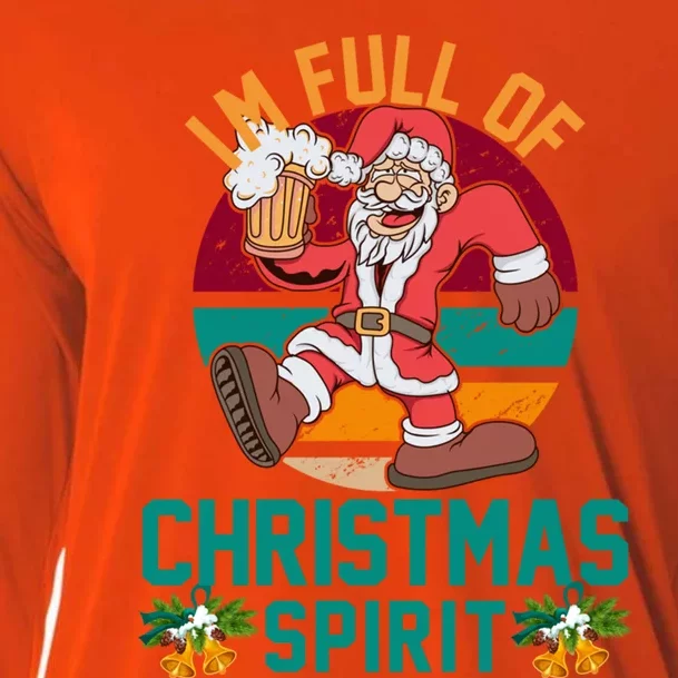 IM Full Of The Christmas Spirit Funny Santa Retro Design Gift Cooling Performance Long Sleeve Crew